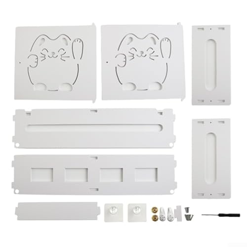 Estante de enrutador inalámbrico para sala de estar con caja de almacenamiento montada en la pared, diseñado para enrutador WiFi, jugador de TV, decodificador y accesorios con disipación de calor (C)