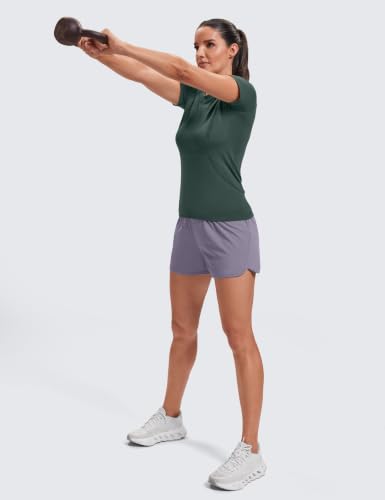 Image of MathCat Seamless Short Sleeve Workout Tops for Women