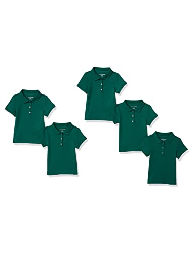 Image of Amazon Essentials Girls and Toddlers' Short Sleeve Uniform Polo Shirt, Multipacks