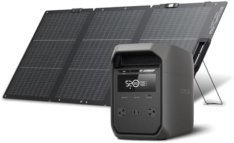 （12:00時点） EcoFlow DELTA 3 Classic 1024Wh と160W 両面ソーラーパネルGEN2 2点セット 2025年新型式 大容量 ポータブルバッテリー 定格出力1500W リン酸鉄リチウムイオン ぽーたぶる電源 6出力ポート搭載 アプリ操作可能 停電対策に最適 キャンプ 防災 車中泊 家庭用 アウトドア用 防災グッズ エコフロー ブラック色