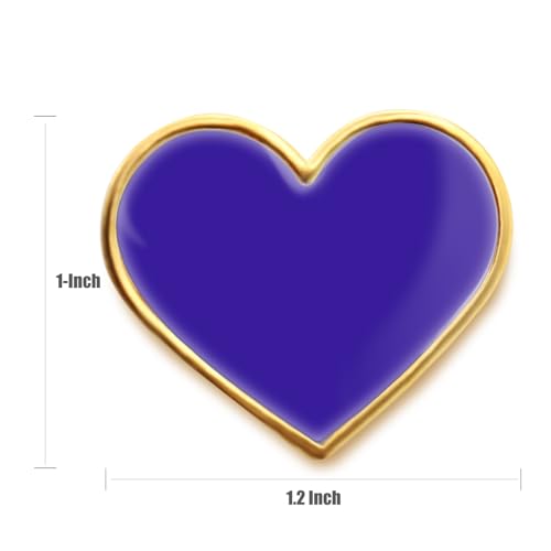 Image of 12 /25 /50 /100Pcs Multicolor Heart Love Lapel Pins Bulk - Metal Heart Health Brooch Badge For Men Women Clothes Bags Hats