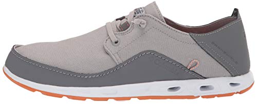 Columbia Men's Bahama Vent Relaxed Laced Boat Shoe, Steam/Light Orange, 11