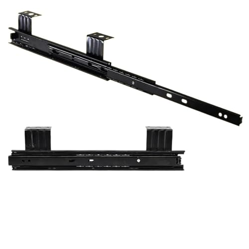 Glissières de tiroir 10-12" à trois sections avec rail de buffet - 5