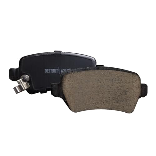 Image of Detroit Axle - Rear Ceramic Brake Pads w /Hardware Brake Cleaner Fluid for 2008-2009 Saturn Astra - [2000-2006 Chevrolet Astra] - 2006 Zafira - See Fitment