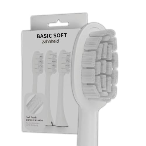 Zahnheld Bürstenkopf Basic Soft 3er Set für Gero G2 & G3, weich, Weiß – Ansicht 1