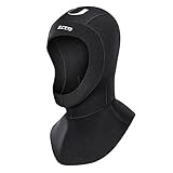 ZCCO ダイビングフード 5mm ネオプレン ウェットスーツフード - 丈夫で伸縮性のあるキャップ シュノーケリング、カヤック、サーフィン、カヌー、ウォータースポーツ用 (5XZ-M)