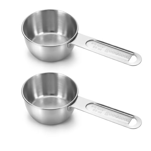 Set de 2 vasos medidores de 60 ml acero inox miniatura 1