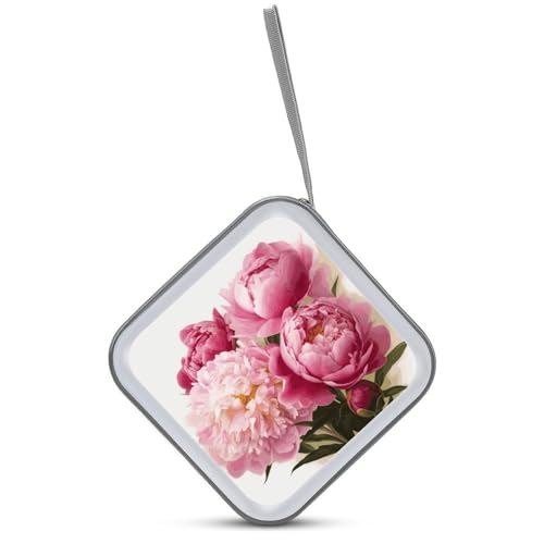 Boîtier CD plastique rigide 40 places motif fleurs