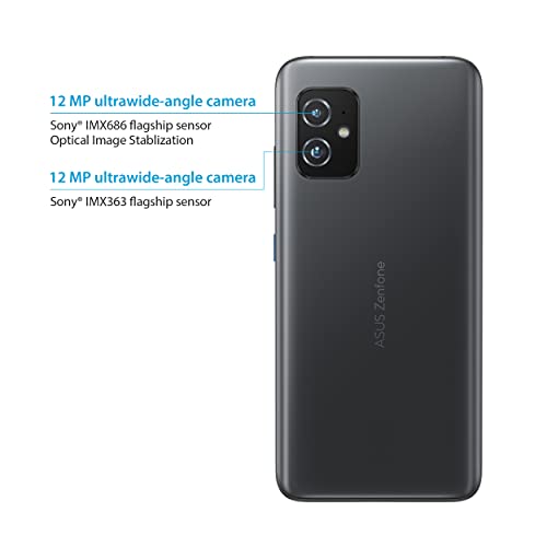 Asus Zenfone 8-5.92” Fhd+ 64Mp/12Mp Dual Camera With 12Mp Front Camera 8Gb Ram 256Gb Storage 5G Lte Unlocked Dual Sim Cell Phone - Zs590Ks-8G256G-Bk #TOP4