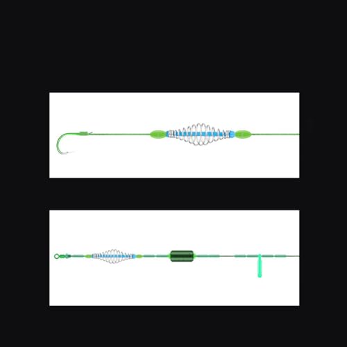 Set de 50 muelles inline para cebo de pesca de acero inoxidable miniatura 6
