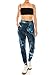 Leggings Depot JGA-S775-L Steel Tie Dye Print Jogger Pants w/Pockets, Large