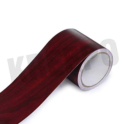 Image of KREEPO Waterproof Waist Line Wall Sticker Self Adhesive Baseboard Wallpaper Border Roll Decals Home Decor Film (Size 4Inch x 40m) (Wood-11)
