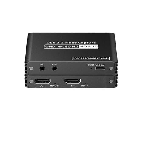 Scheda di acquisizione video USB 3.2 4K60 Fps, registrazione di giochi 2K120 Fps, live streaming grabber Compatibilità estesa(For PS5 Xbox Game)