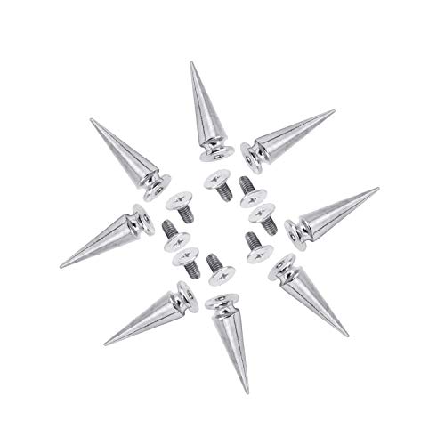 Pointes clous à vis cônes en laiton argenté 10mm x 20mm WedDecor pour DIY maroquinerie - 6