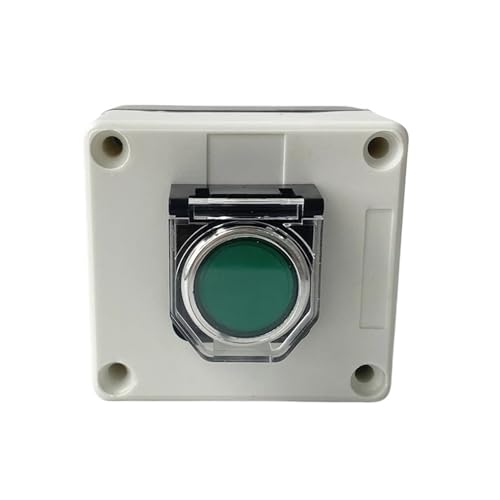 Bouton-poussoir momentané vert 22mm étanche IP65 résistant 1P 5A