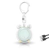 TOKAIZ 防犯ブザー type-c 充電式 小学生 女性 大人 生活防水 長持ち 大音量警報 130db 小型 軽量 可愛い LEDライト付き 電力低下お知らせ 誤作動防止 安全対策 防犯対策 災害対策 THG-SB01 (A-ミント)