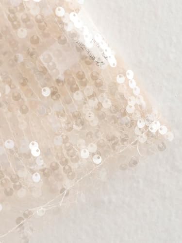 Lunoakvo Women Chic Sequined Pleated Ruffle Tank Top Backless Crop Spaghetti Strap Chiffon Sling Camisole3