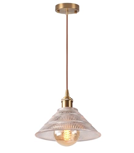 LIGKIN Lámpara Colgante Vidrio Vintage