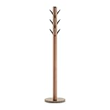 Umbra Flapper Coat Rack, Clothing Hanger, Umbrella Holder, and Hat Organizer, for Entryway, Regular, Light Walnut/Warm Gold