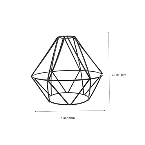 Image of Hollow Out Iron Wire Lamp Shade Decorative Mesh Ceiling Light Shade for Pendant Lamps Vintage Style Home Decor Ideal for Living Room Bedroom Dining Area