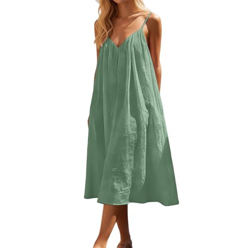 Robe d'été fluide sans manches style cami décontractée et robe maxi