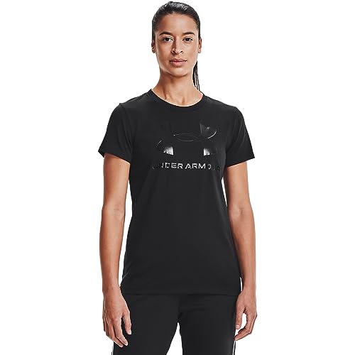 Under Armour Womens Live Sportstyle Graphic Short Sleeve Crew Neck T-Shirt , Black (002)/Black , Small
