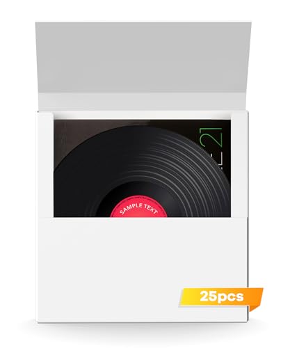 Magicheap 25 Pack Vinyl Record Mailers, 12' x 12' x 1' Easy Fold Album Shipping Boxes, Heavy Duty...