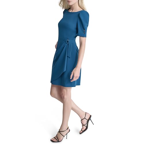 Image of DKNY Women's Short Sleeve Mini Sheath Dress