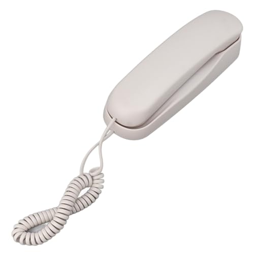 Teléfono fijo retro con cable para pared, diseño vintage miniatura 2