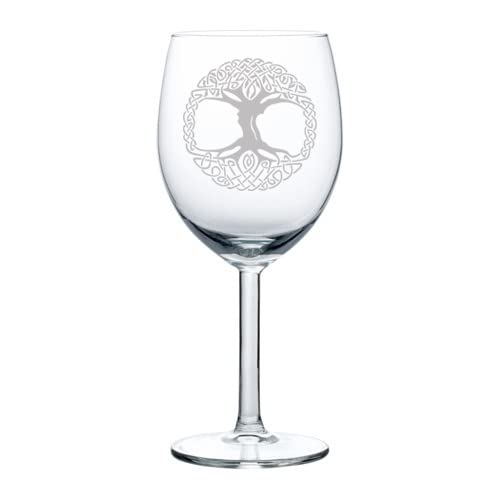 Wine Glass Goblet Celtic Tree Of Life Irish (10 Oz) #TOP7