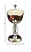 Stratford Chapel Two Tone Chalice and Paten Set with Ciborium and Cross Cover, 5 Inch Height