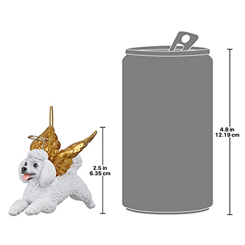 Design Toscano Honor The Pooch: White Poodle Holiday Dog Angel Ornament #TOP6