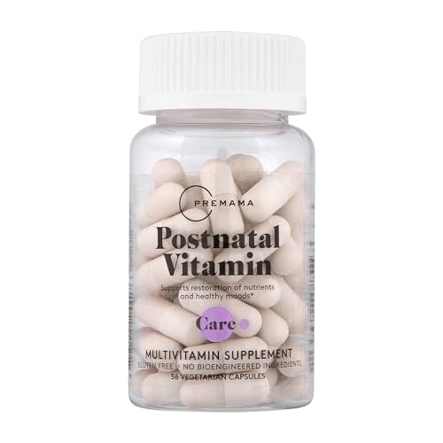 Image of PREMAMA Postpartum Multivitamin with Vitamin B12 & Folate, Postnatal Support for Lactation and Breastfeeding, 28 Servings