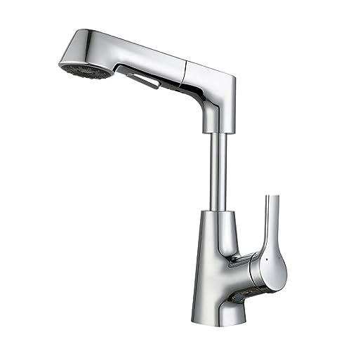 Robinet de lavabo de salle de bain avec douchette pour la maison