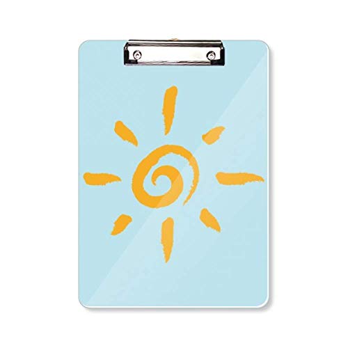 Presse-papiers A4 jaune soleil dossier écriture rigide bureau