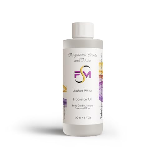 Amber White Fragrance Oil - 4 Fl Oz Plastic Bottle (120ml)