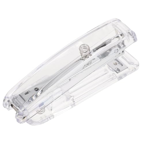 OSOLADY 透明デスクトップステープラー 学生用ホッチキス 事務用品 スムーズ綴じ機能 携帯便利 オフィス 学校対応