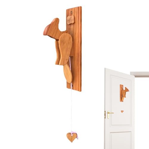 Heurtoir de porte en forme de pic - Sonnette en bois Woodpecker | Cloche de porte artisanale rétro, idéale pour les portes d'entrée, décoration intérieure et extérieure avec design original