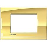 tomacorriente bticino ae2228e2b material: Metal Bticino livinglight - Placa 7 módulos oro frio