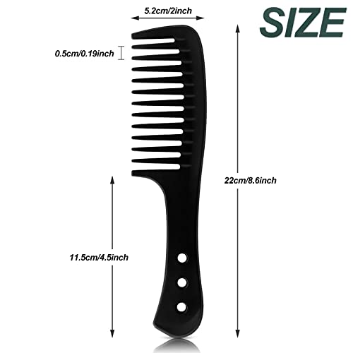 Foto von Sularpek Kamm für Locken, Breite Zinken Kamm, Antistatisch, Premium Grobzinkiger Carbon, Barbier Haarstyling Salon Lockenkamm Hitzebeständiger Antistatischer Carbon
