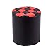 LIUJING Sofa Stołek Gospodarstwa Domowego PU Leather Cylindryczny Stołek Prosta Kreatywna Sypialnia Salon Bench Lazy Buty Moda (Color : Black red)