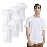 YTYIJIE 6 Pack Polyester Adult Tshirts for Sublimation White Blank Crew Neck Men Short Sleeve T-Shirt (as1, Alpha, l, Regular, Regular)