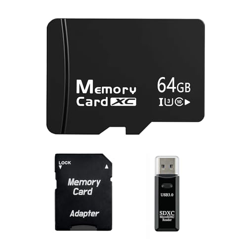 TIDEFORCIX 64GB Micro SD Card for Dashcam & Security Camera U3 V30 A1
