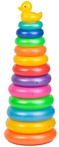 Image of Ratna's Duck Stacking Ring for Kids. Helps Kids recognise Different Colour and Sizes (Super 11 Rings)
