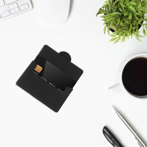 Fundas protectoras duraderas de papel negro para 50 tarjetas de biblioteca 7