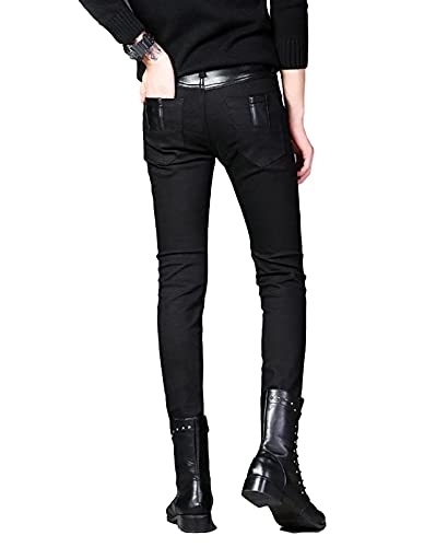 Men`s Steampunk Gothic Punk Slim Fit Party Cosplay Stretchy Pants Jeans3