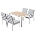 GLP Gartenlounge-Set Garten-Essgruppe, (Gartenmöbel Set, 5-TLG., 4 Sessel, 1 Esstisch, inkl. Auflagen, Aluminium), Wetterfest Gartenlounge Set, 9400-P1+P2