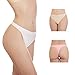 Produktbild Tezigo Nahtlose Damen-Tanga (XS, S, M, L, XL), Weinrot, Rot, Pink, Königsblau, Weiß, Aprikose, Schwarz, 6 Stück - Weiß - X-Small