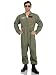 Leg Avenue Men's Top Gun Flight Suit Costume, Khaki/Green, Medium/Large