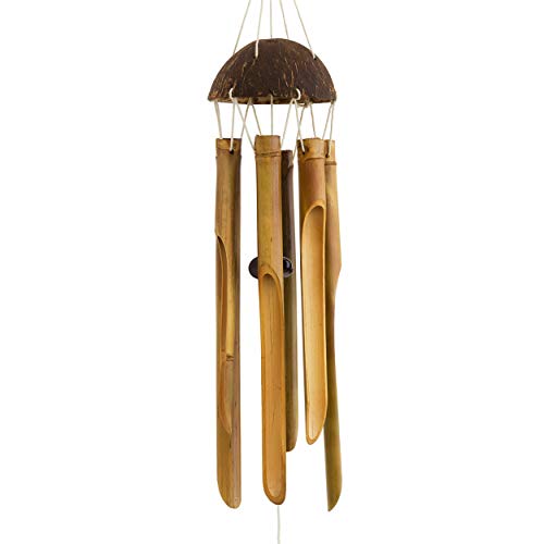 Laeto Bamboo Windchime 45cm and 96cm from Top to Bottom Hand Made from Bamboo & Coconut
